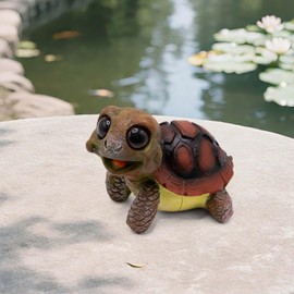 Toparad Toparad 4 Inch Turtle Statues Garden Decor, Resin Sea Turtle Figurine Decorations for Outside, Home, Office, Yard, Patio, Backyard, Balcony, Birthday Gift for Women Grandma, Mom, Friends