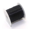 The Orange Emporium Black Flat Elastic String, Elastic Beading Thread, for Stretch Bracelet Making, 0.8mm, about 10m a roll,EW-S001