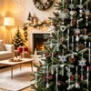 21Pcs Adornos Navideños de Cristal para Decoración de árbol de