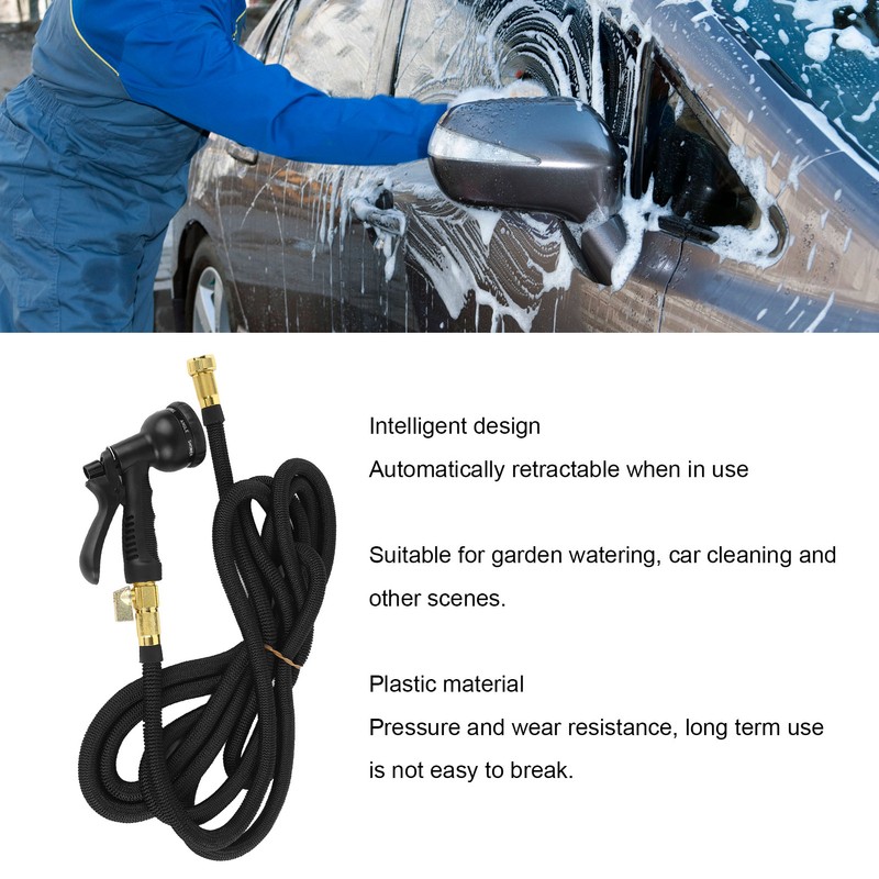 Expandable Garden Hose with Sprayer 49.2ft TPE Automatically Retractable Flexible