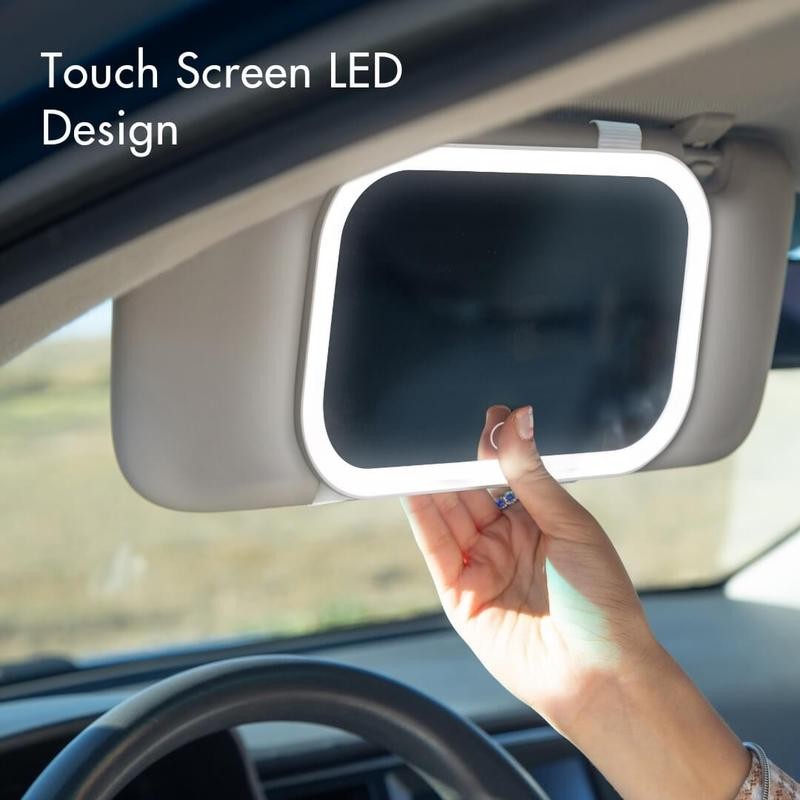 Fancii JUNI 2 LED Lighted Sun Visor Vanity Mirror with