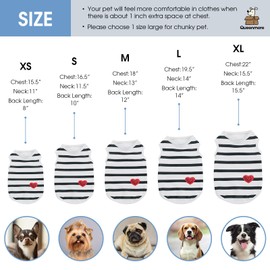 Queenmore Large Dog Shirt,Soft Breathable Dog Shirt for Dogs Cats Boy Girl,Pet Clothes for All Season,Breathable Lightweight Pet Tshirt for Frenchie, Dachshund, Yorkie