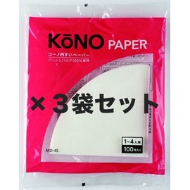 ko-no Coffee Filter Paper MD – 45 1 – 4 People 100 Piece [3 Set]