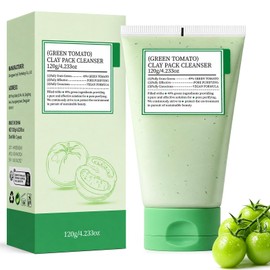 Green Tomato Clay Mask,Green Tomato Clay Mask Cleanser,Mascarilla De Arcilla Para Cara，Deep Cleansing Mask,Sebum & Clogged Pore Care, Apta para Hombre
