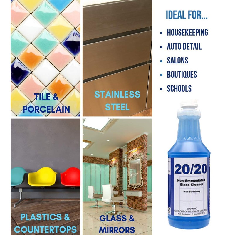 DETCO 20-20 Non-Streaking, Non-Ammoniated Glass Cleaner