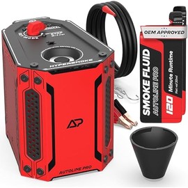 AutoLine Pro HyperSmoke™ Automotive Smoke Machine EVAP Vacuum Leak Tester – Adjustable Pressure – OEM Approved Smoke Fluid – Built-in Air Compressor Motor – Includes Cone for Vacuum and Exhaust Leaks.