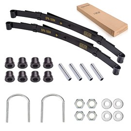9.99WORLD MALL Heavy Duty Rear Leaf Spring Kit with Bushings & Sleeves for Golf Cart Club Car DS- 4 Leaf