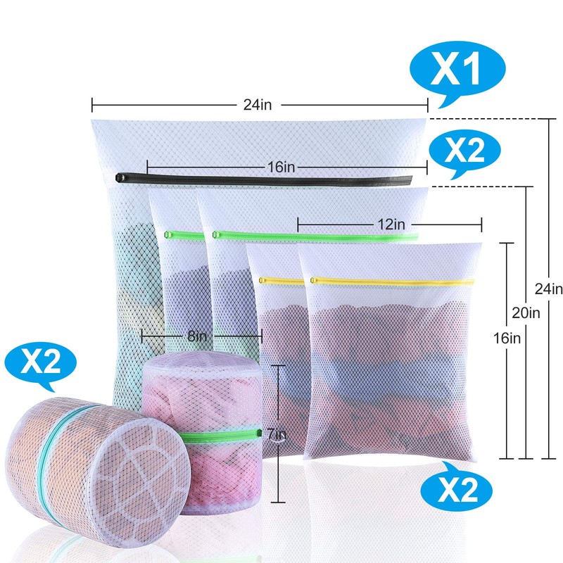 GOGOODA Mesh Laundry Bags, Delicates Washing Bags for Sweater Blouse