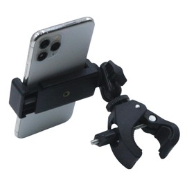 LICRUGU Phone Holder with Clamp for Golf Cart, Push Cart, Universal Phone Mount Holder for Bike, Mic Stand, Bicycle Handlebar, Wheelchair, Stroller Cell Phone Holder Clip Mount