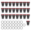 25Pcs Momentary Push Button Switch Self Locking Rectangle with Light
