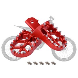 Anxin Motorcycle Foot Pegs CNC Foot Pegs for Surron Light Bee Sur Ron S/Sur Ron X/X160/X260 CRF150F CRF230F 2003-2017 Red