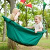 Large Platform 53'' RPET Boat-Shaped Swing, Canoe Tree Swing for