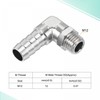 sourcing map Nickel-Plated Copper Hose Barb Fitting Elbow 10mm Barbed