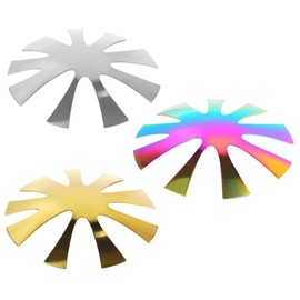 Healeved 3pcs Stainless Steel French Manicure Molds Nail Art Templates for Precision Nail Design for Salons Spas and Manicures