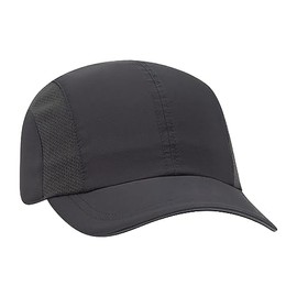 Ashen Fane Low Profile Polyester Moisture Wicking Running Pongee Hat with Soft Crown, Mesh Char. Gray