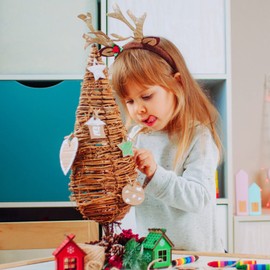 CLISPEED Christmas Twig Garland, 15ft Natural Grapevine Garland Rattan Hanging Vine Wreath DIY Crafts Christmas Decor Wedding Holiday Home Wall Party Decoration