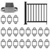 20 Pack 1-1/4'' x 1-1/4'' Aluminum Post Bracket, Wall Mount