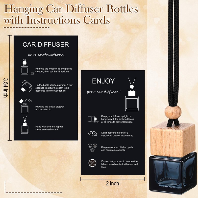 DaisyInner 30 Sets Car Diffuser Bottles Empty Bulk Hanging Car
