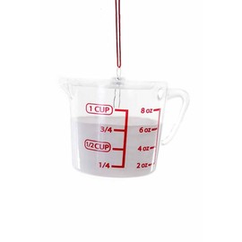 The Bridge Collection Glass Measuring Cup Ornament - Baking Themed Ornament Perfect for Cooking Enthusiasts and Bakers