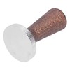58mm Tamper Tool Black Walnut 304 Stainless Steel Portable Coffee