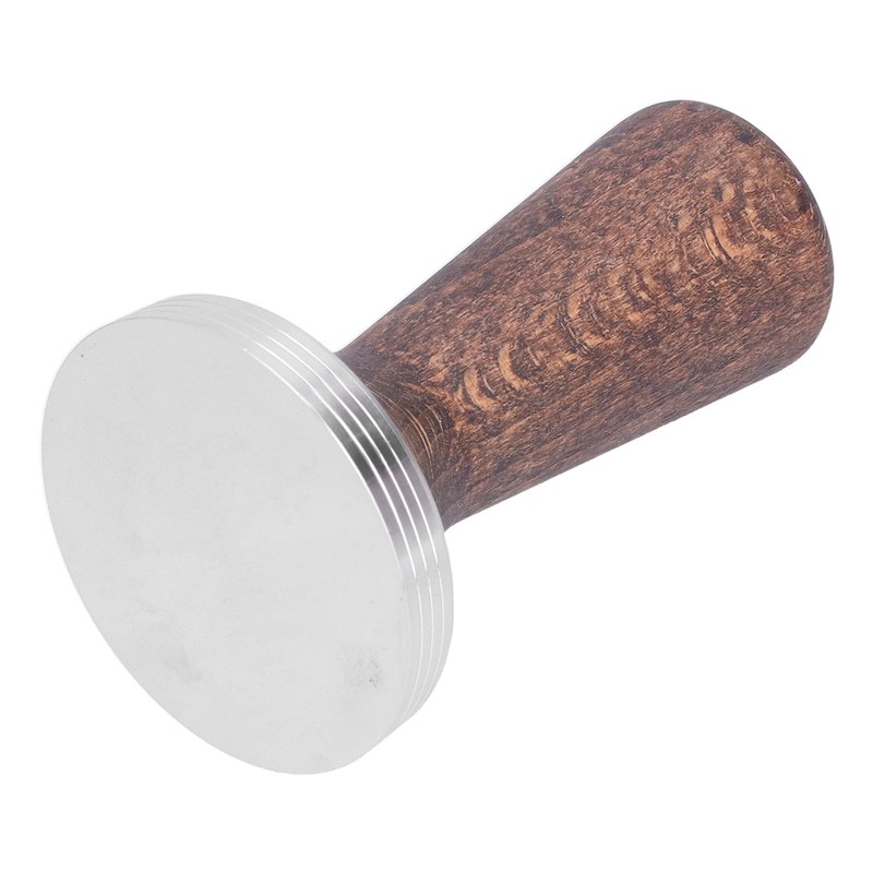 58mm Tamper Tool Black Walnut 304 Stainless Steel Portable Coffee