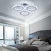 diisunbihuo LED Crystal Ceiling Light 13x3.5 Inches 3 Rings Crystal