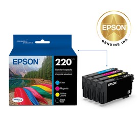EPSON 220 DURABrite Ultra Ink Standard Capacity Black & Color Cartridge Combo Pack (T220120-BCS) Works with WorkForce WF-2630, WF-2650, WF-2660, WF-2750, WF-2760, Expression XP-320, XP-420, XP-424
