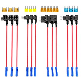 WeiSen 4 Types 12V Cars Add-a-Circuit and Fuse Kit - Dual-Slot Blade Fuse Holders with Mini MICRO2 ATC ATS Low Profile Tap dapter Compatible with Trucks SUVs Boats（12 Pack）