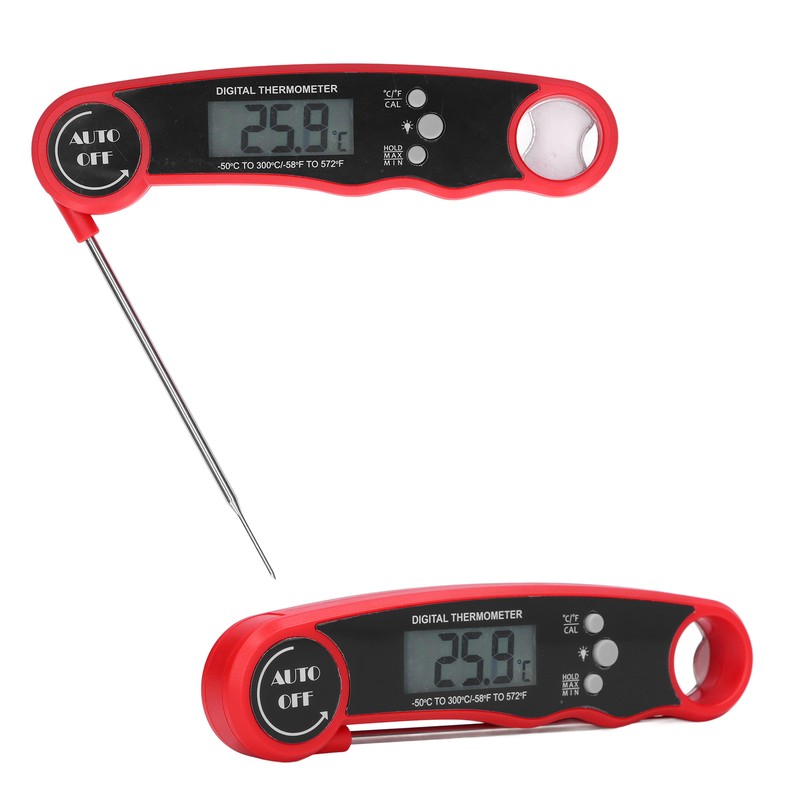 Food Thermometer Waterproof 304 Stainless Steel Folding Probe Fast Meat