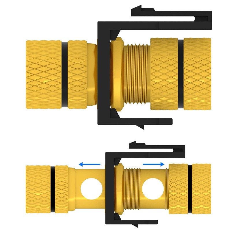 HB-DIGITAL Keystone Module with Pole Clamp to Threaded Socket (Black