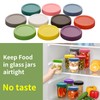 16 Pack 8 color Plastic Mason Jar Lids with Silicone