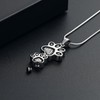 QGJNSGC Urn Necklace for Ashes Dog Pet Ash Necklace Paw