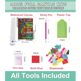 Inspirational Diamond Painting Kits for Adults - 5D Diamond Art Kits for Adults Kids Beginner,DIY Owls Diamond Painting Full Drill Round Rhinestone for Home Wall Decor 11.8X15.7inch