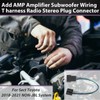 RED WOLF Car Radio Add Amplifier Subwoofer T-Harness Adapter Connector