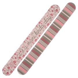 Karma, Emery Board, Colorful Nail File 2-Pack, 120/180 Grit Nail Files Emery Board, Roses