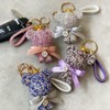 DIVA Rose Women's Bag Charm Bear Stone Key Ring Cute