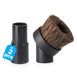 [2 Pack] For Shark Vacuum attachments - Vacuum Attachments & Brushes - 1.25”Round Dust Brush For Shark Navigator Lift Away Attachments with Adapter, To Convert The 1 1/4" To 1 3/8" Vacuum Hoses