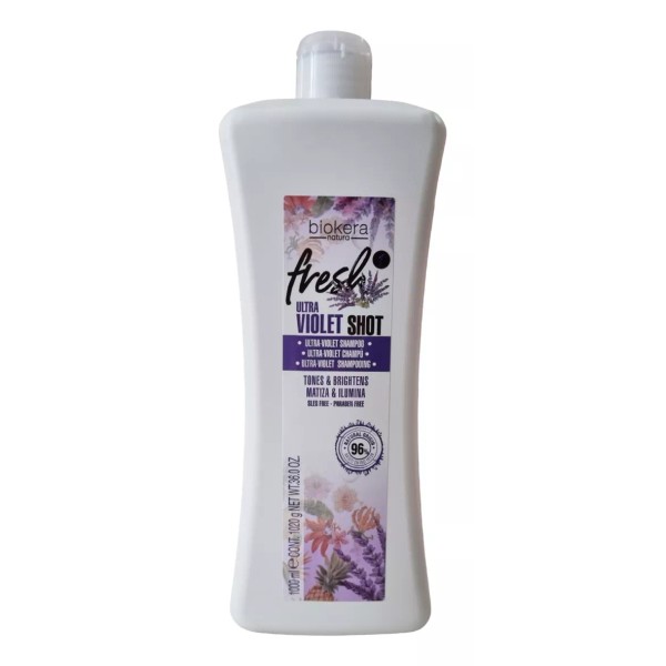 Salerm Biokera Fresh Violet Shot Shampoo Matizador Vegano Salerm 1l