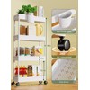 LEHOM 5.1" Slim Storage Cart - 4 Tiers Bathroom Organizer