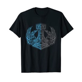 Raven Ravens Odins Thor's Hammer Mjölnir Valhalla Vikings T-Shirt