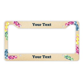 ThisWear Flip Flops License Plate Frame for Women Cute Preppy Flip Flop Gifts Novelty License Plate Frame Sand