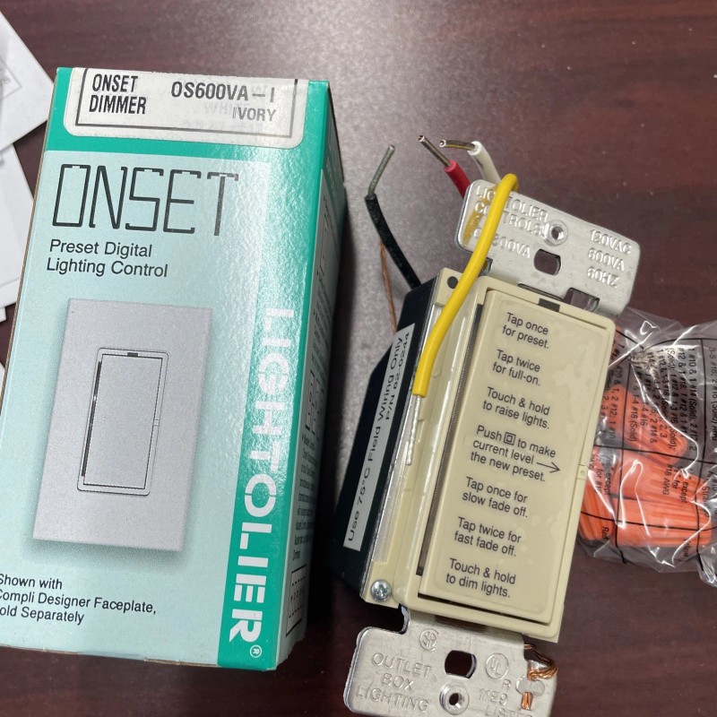 Lightolier ONSET dimmer OS600VA-I 600VA DIMMER 120V IVERY