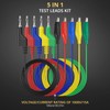 AMTOVL Test Leads Crocodile Clips Cable Set 5 Colours Stackable