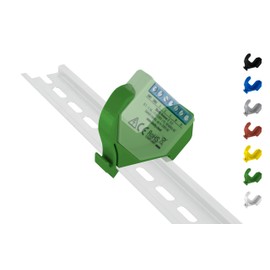 DIN Rail Holder / Adapter Mini for Shelly Dimmer / Dimmer 2 DIN Rail Bracket (35 mm) (Green (Prime))