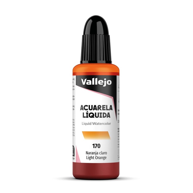 Vallejo Liquid Watercolour 32ml Light Orange