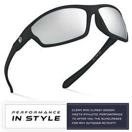 Nitrogen Polarized Wrap Around Sport Sunglasses for Men Women UV400 Driving Fishing Running Sun Glasses