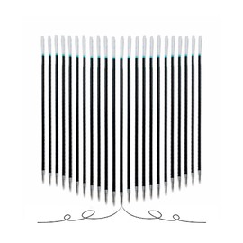 (Pack of 10) Replaceable Ink Ballpoint Pen Refills Black 0.7mm Medium Ball-Point Refill for Smooth Writing Retractable Ballpoint Pen School Writing Stationery Office Supplies (Black Ink)