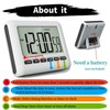 Generic Magnetic Digital Clock for Kitchen - Timer with Alarm,