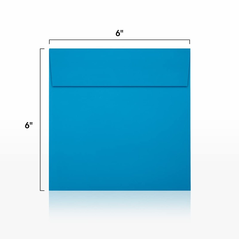 6 x 6 Square Envelopes - Pool Blue (50 Qty.)