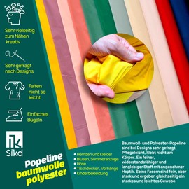 Sewing Fabric Sold by the Metre 2x1.50 Cotton Fabric Sold by the Metre and Polyester Fabric for Patchwork, Easy to Wash and Dry. Poplin Decorative Fabric Sold by the Metre in One (Black Fabric)